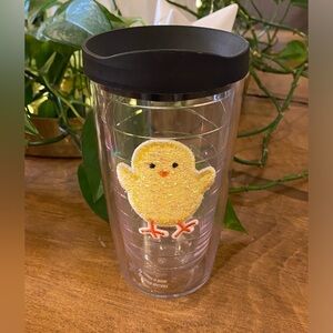 Tervis 16oz Tumbler Sparkly Yellow Chick Chicken Easter Insulated Cup Travel Lid